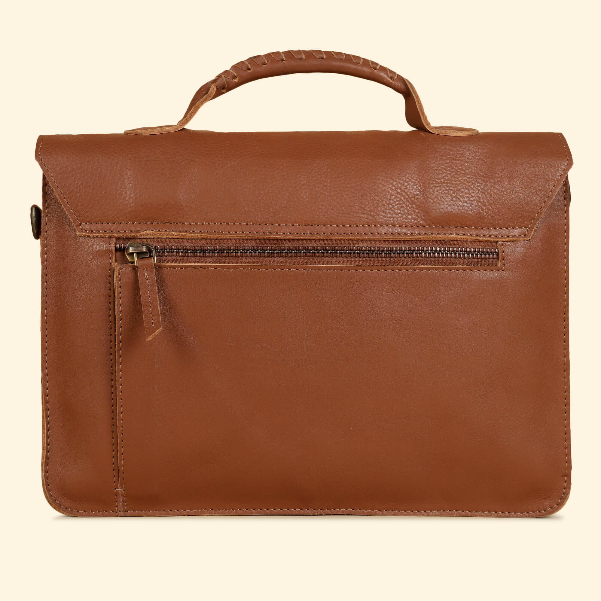 Olgor Utility bag- Genuine Leather Tan - Image 4