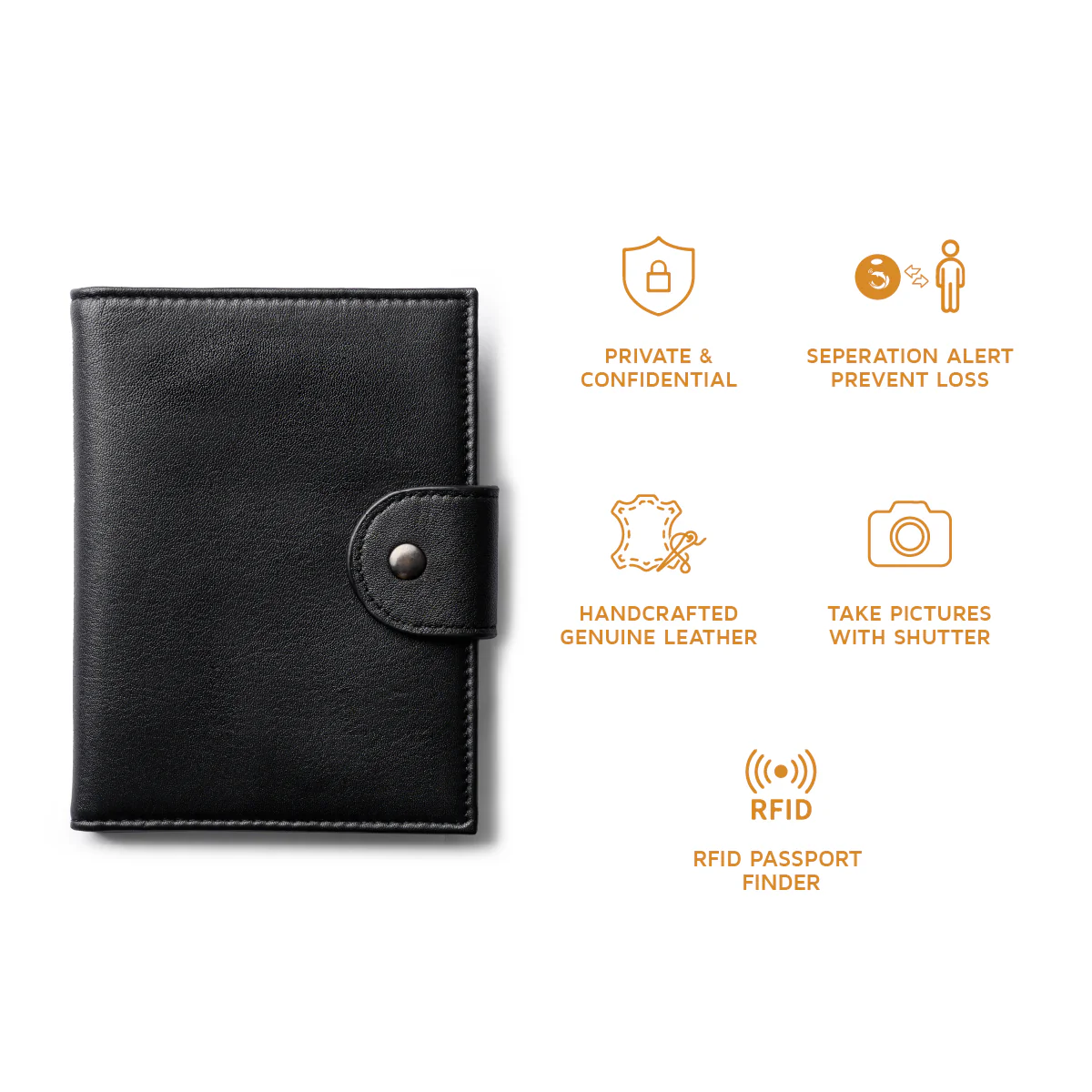 Orbit Smart Passport Holder Bi-Fold Black - Image 4