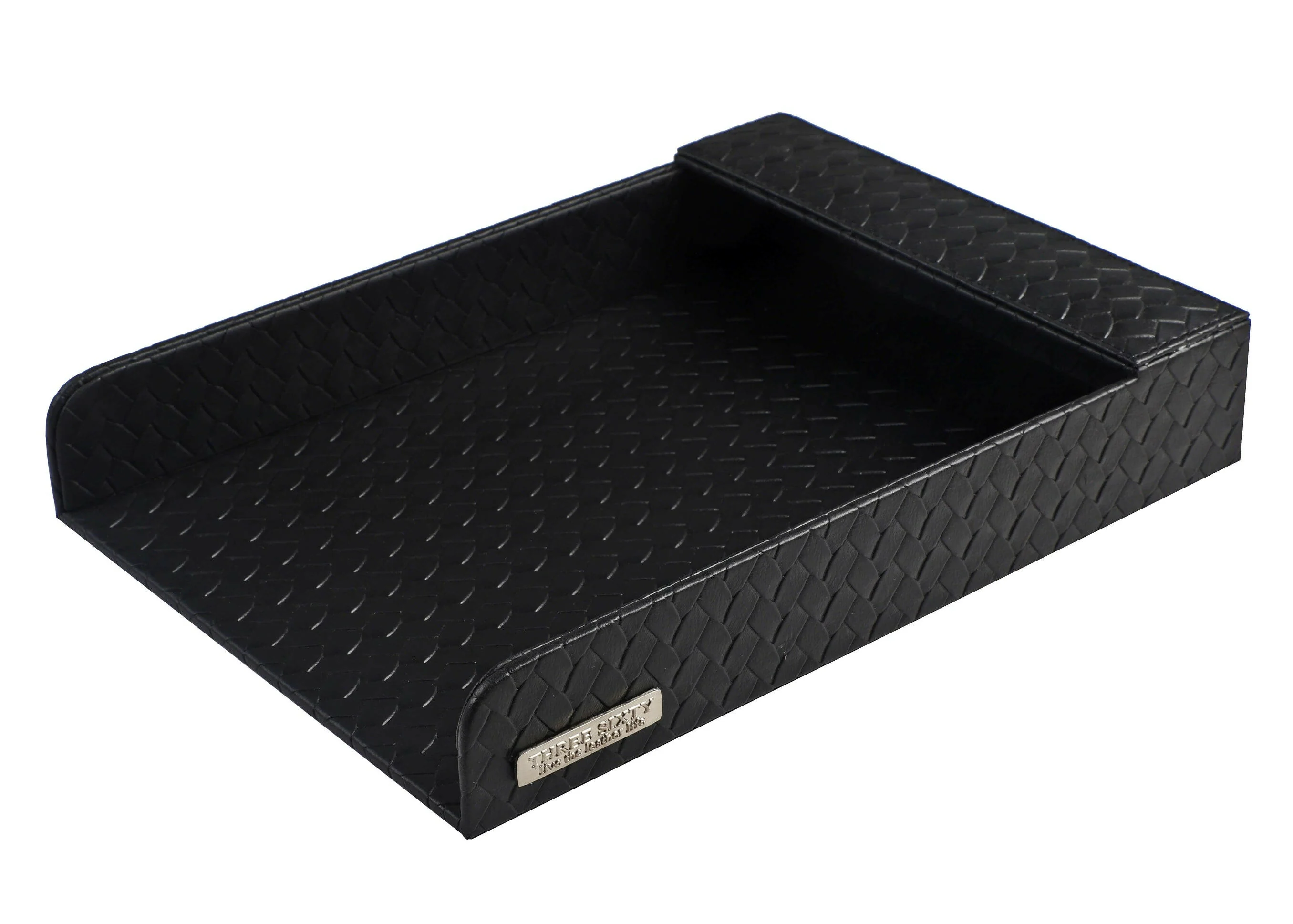 Entwine Paper Tray A4 in Faux Leather Black - Image 4