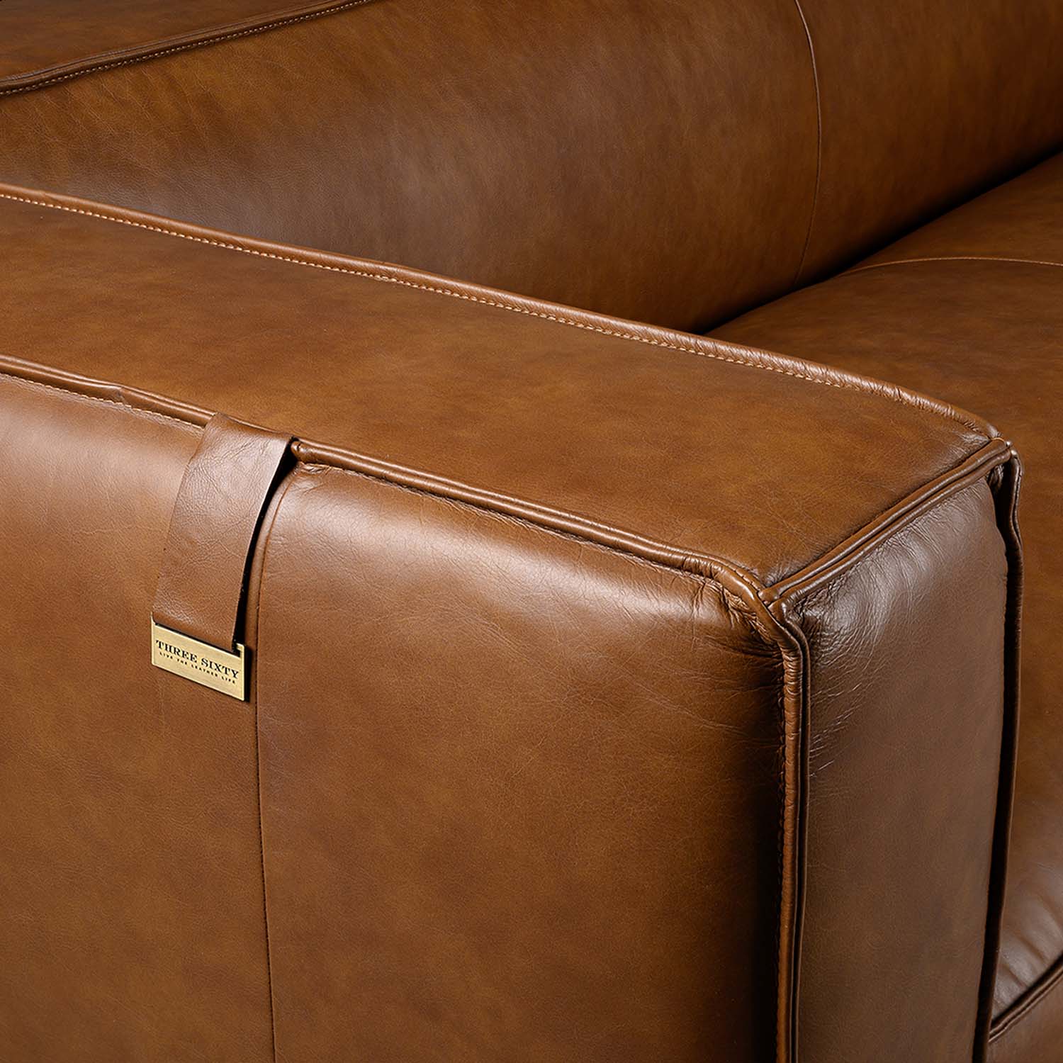 Praya Three Seater Sofa Brown - Image 6