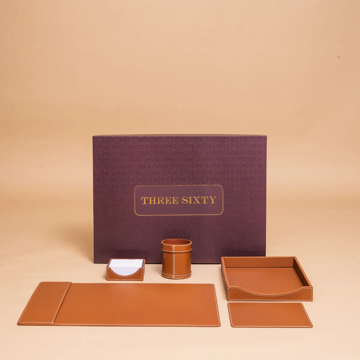 Modella Desktop Set with Mouse Pad Cognac - Image 4