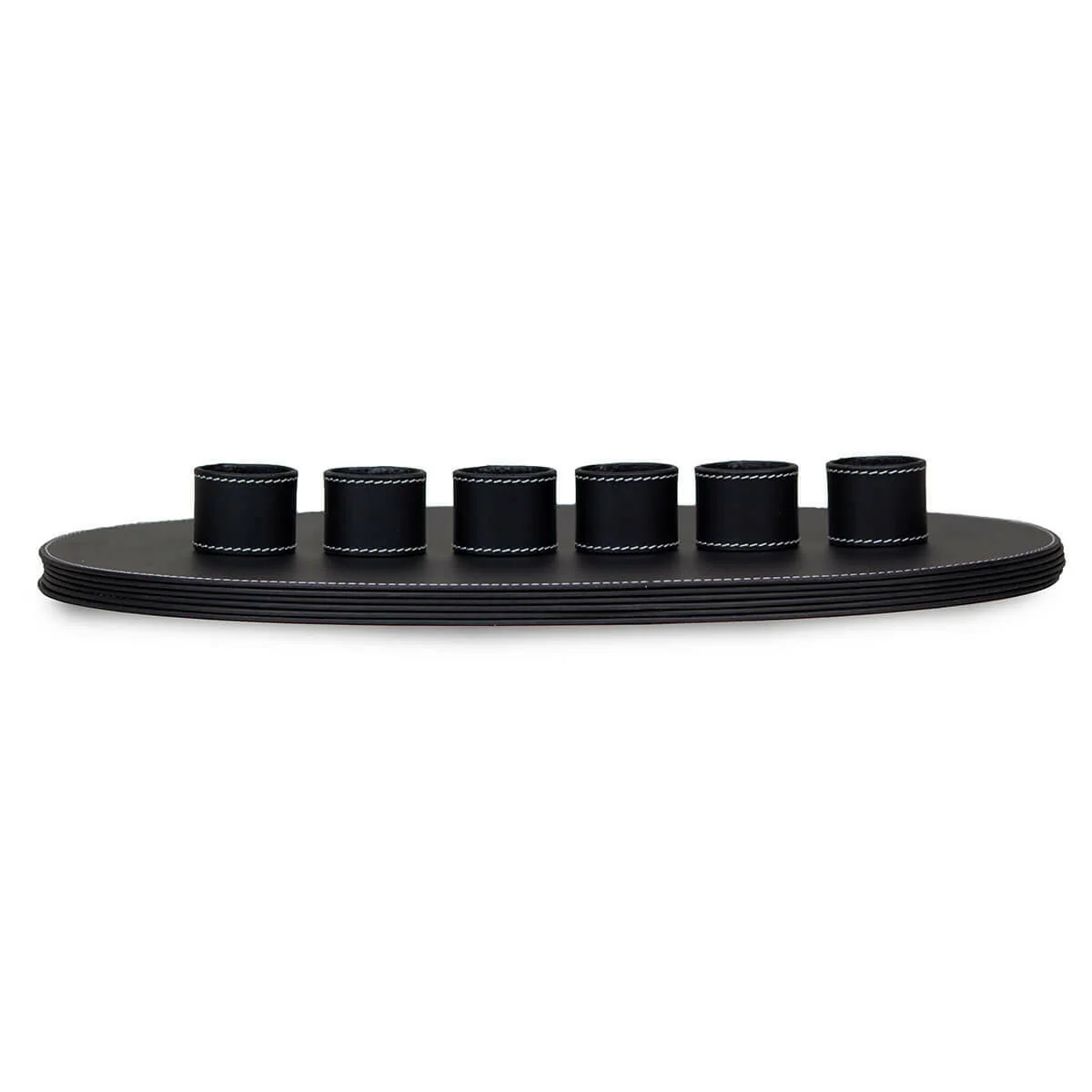 Modella Napkin Holder & Placemats Set Of 6 Black - Image 4
