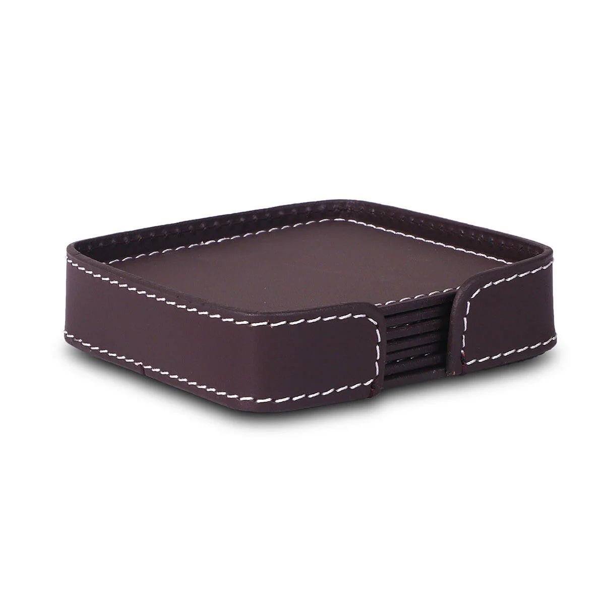 Modella Square Coasters Set Of 6 Bordeaux - Image 3
