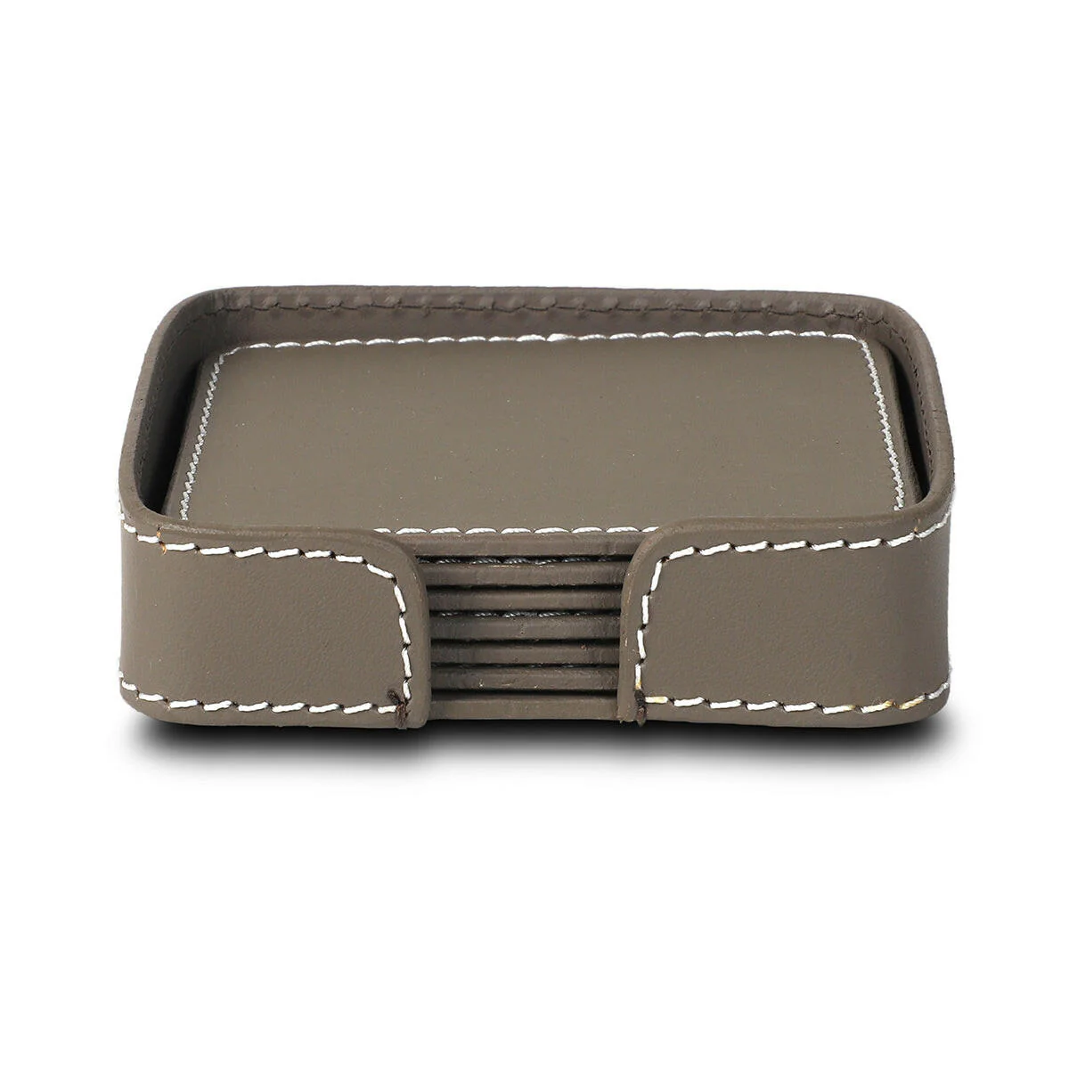 Modella Square Coasters Set Of 6 Taupe