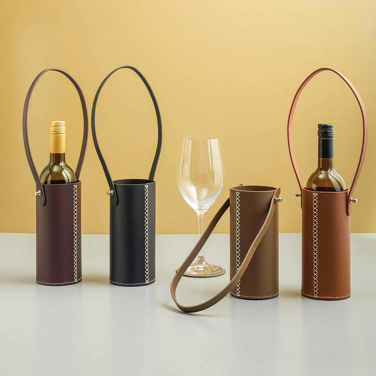 Modella Wine Bottle Holder Taupe - Image 5