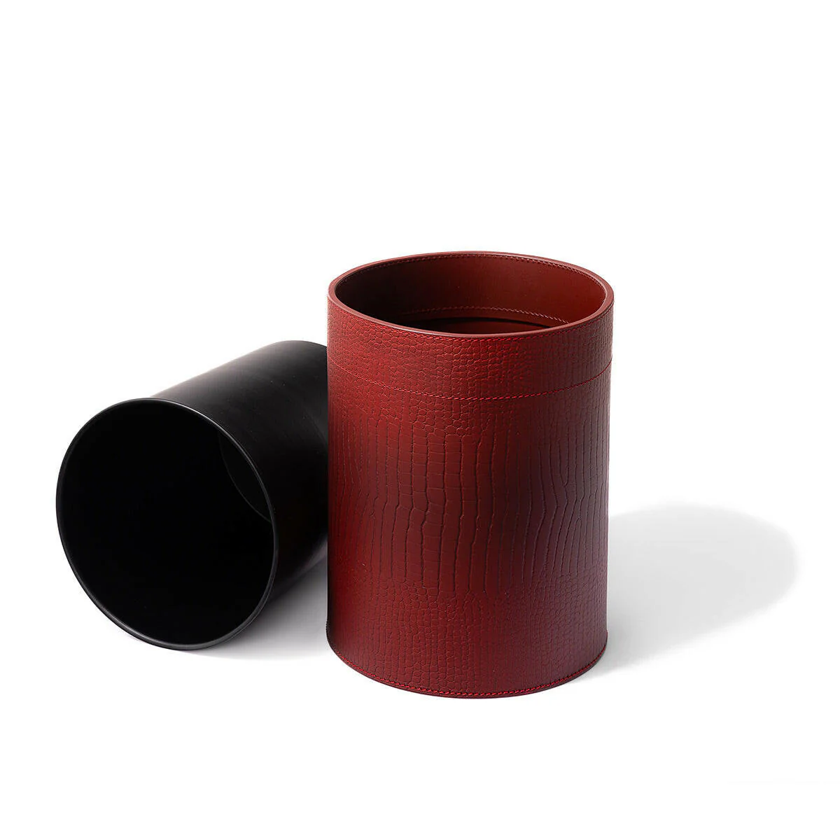 Sterling Wastebin With Metal Inner Maroon - Image 4
