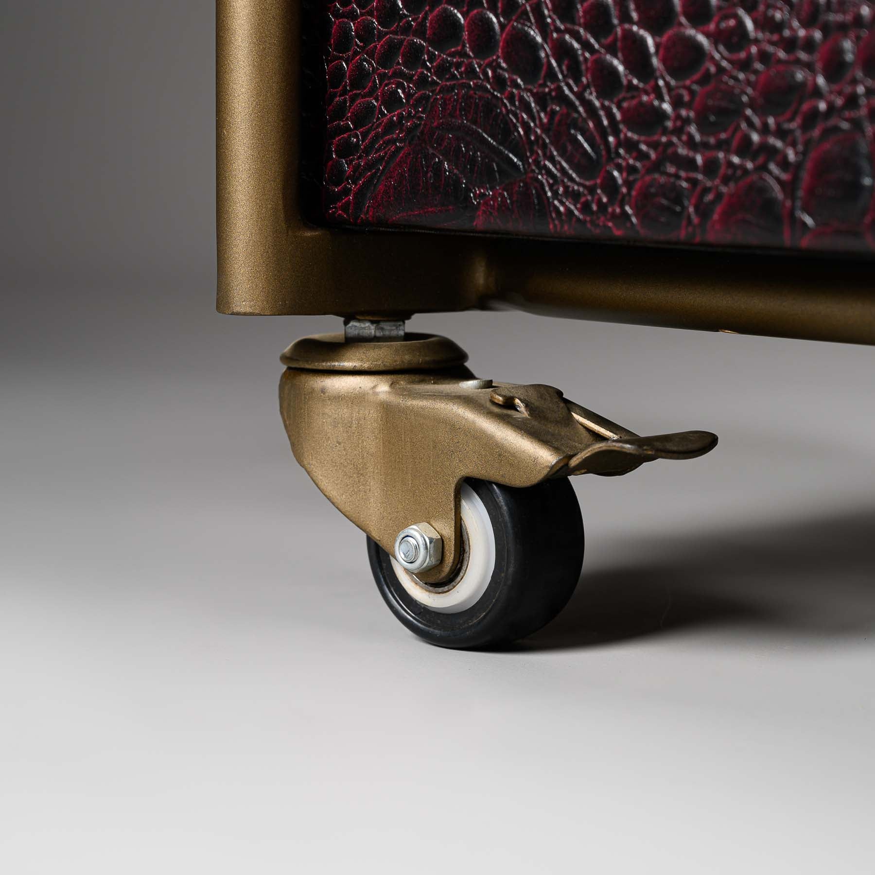 Rover Rectangular Bar Trolley Burgundy - Image 5