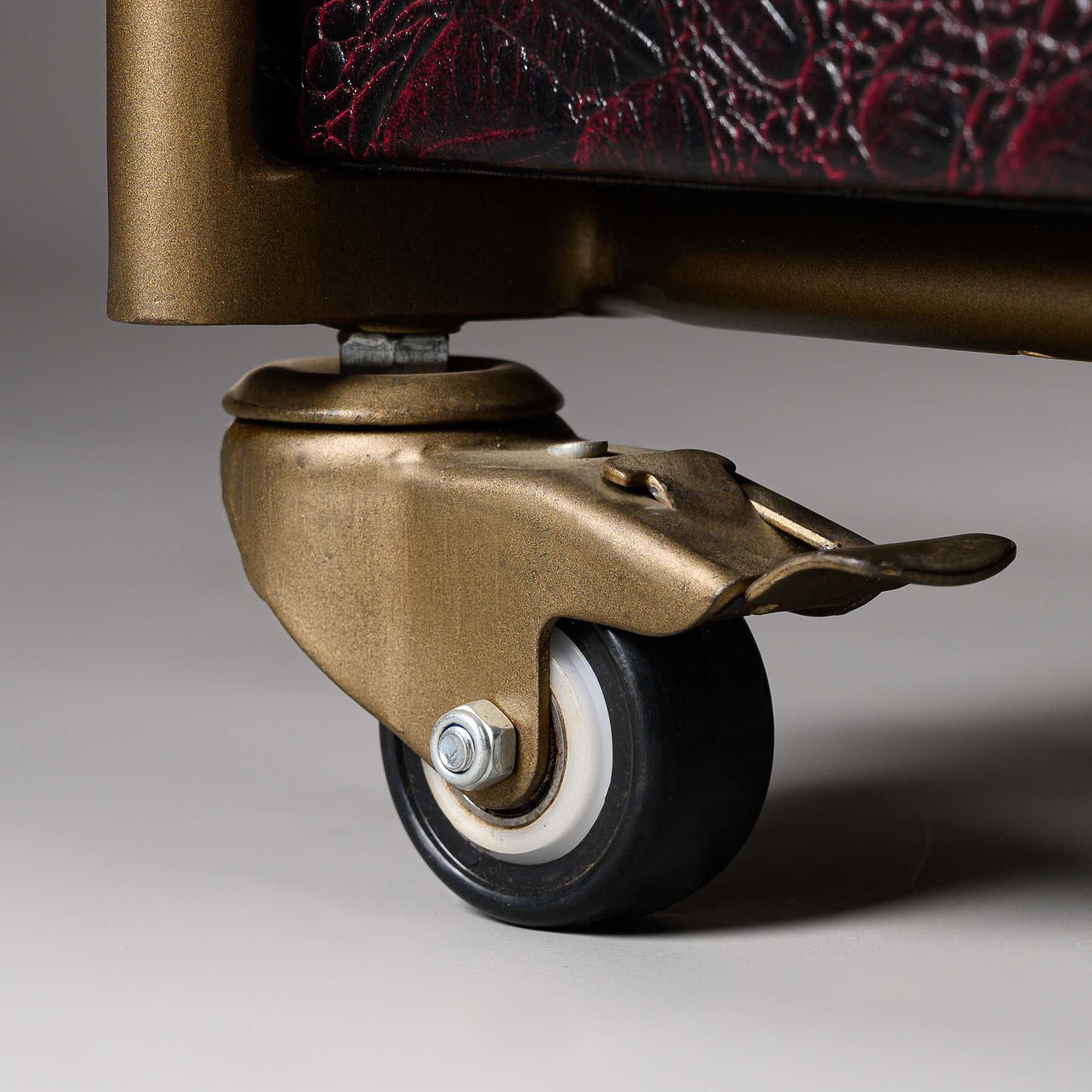Rover Round Bar Trolley Burgundy - Image 3