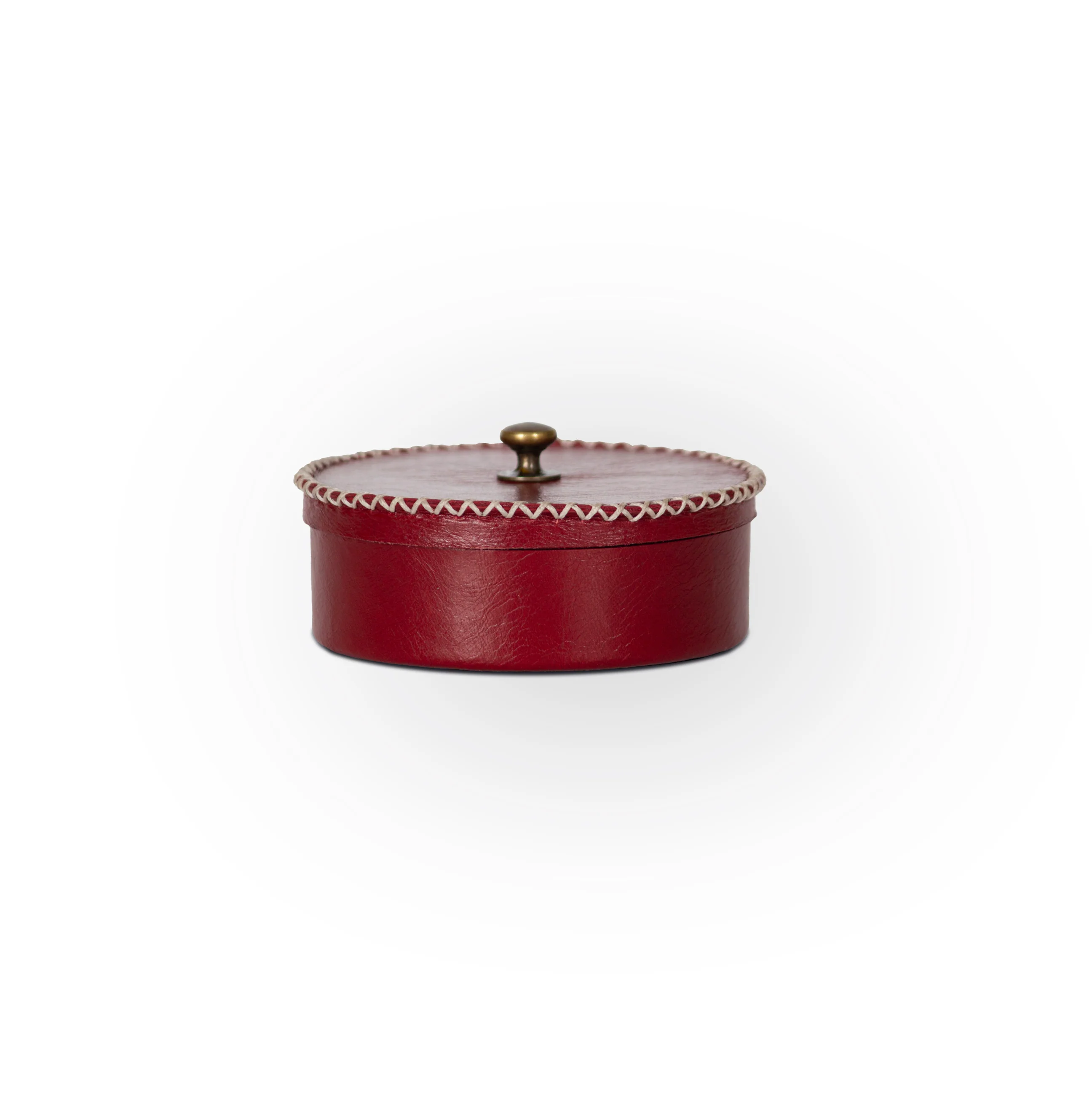 Scented Candle with Red Leather Cladding - Image 4