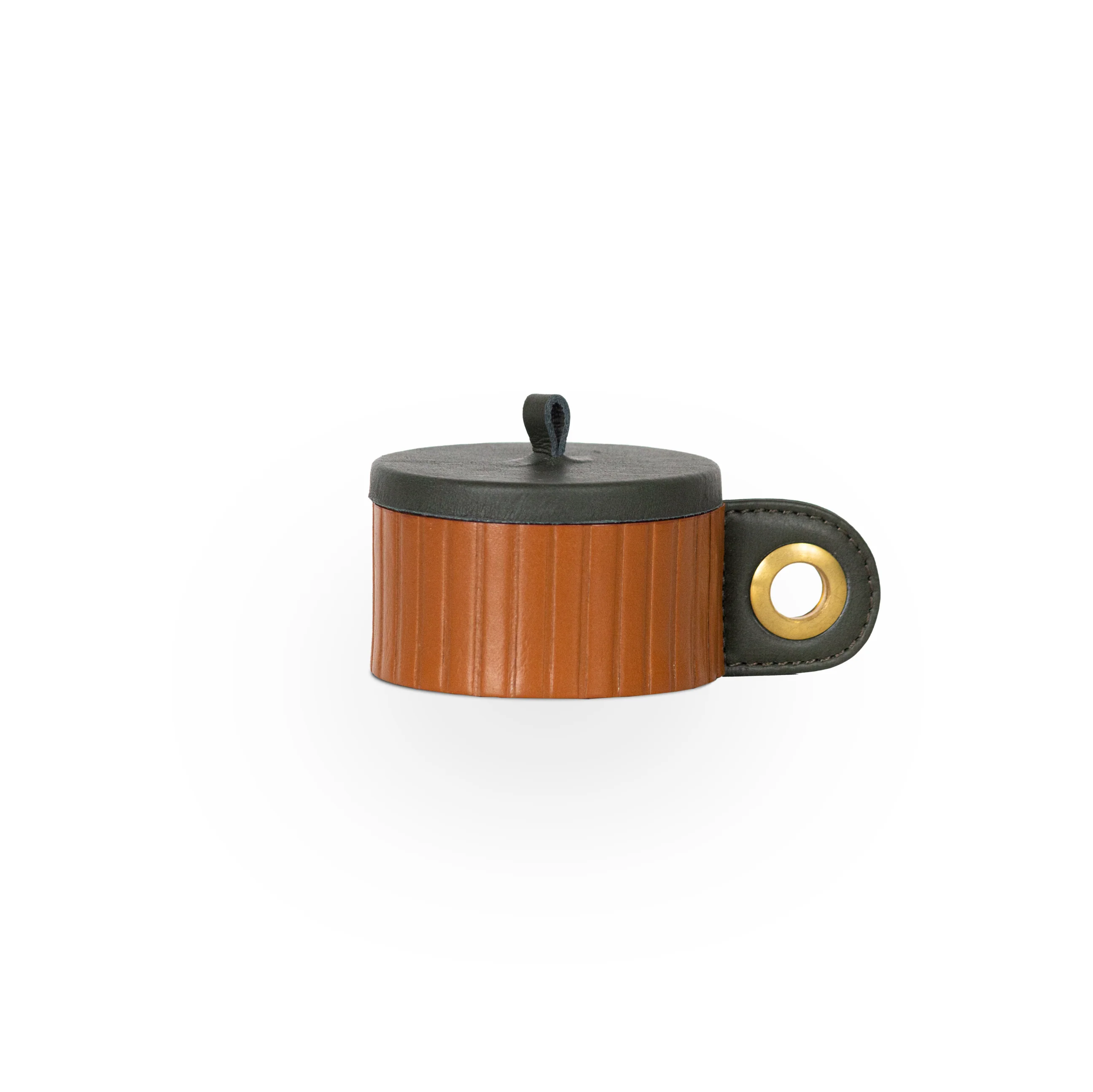 Scented Candle with Tan Leather Cladding - Image 5