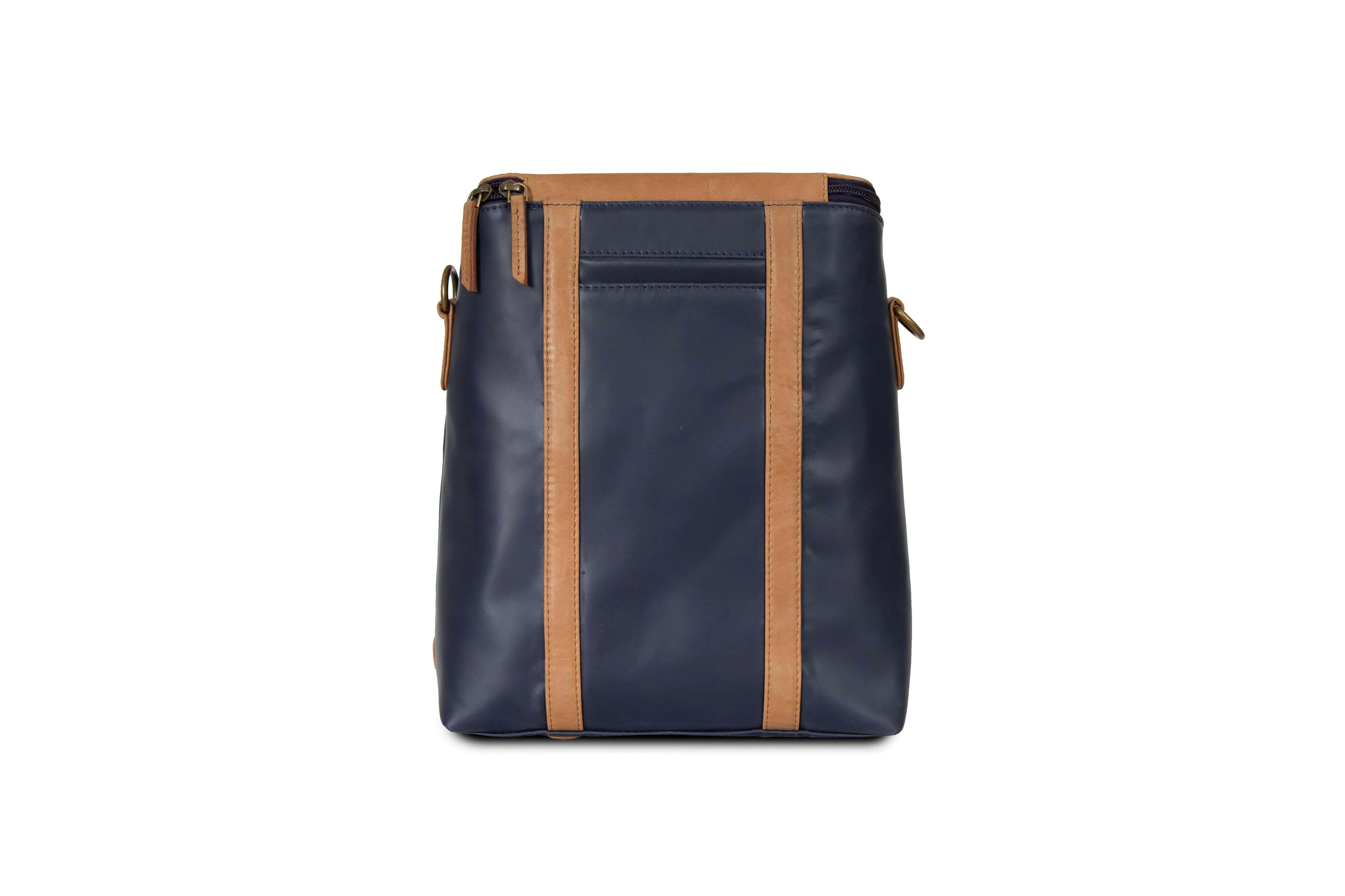 Sling Bag Genuine Leather Blue & Brown - Image 4