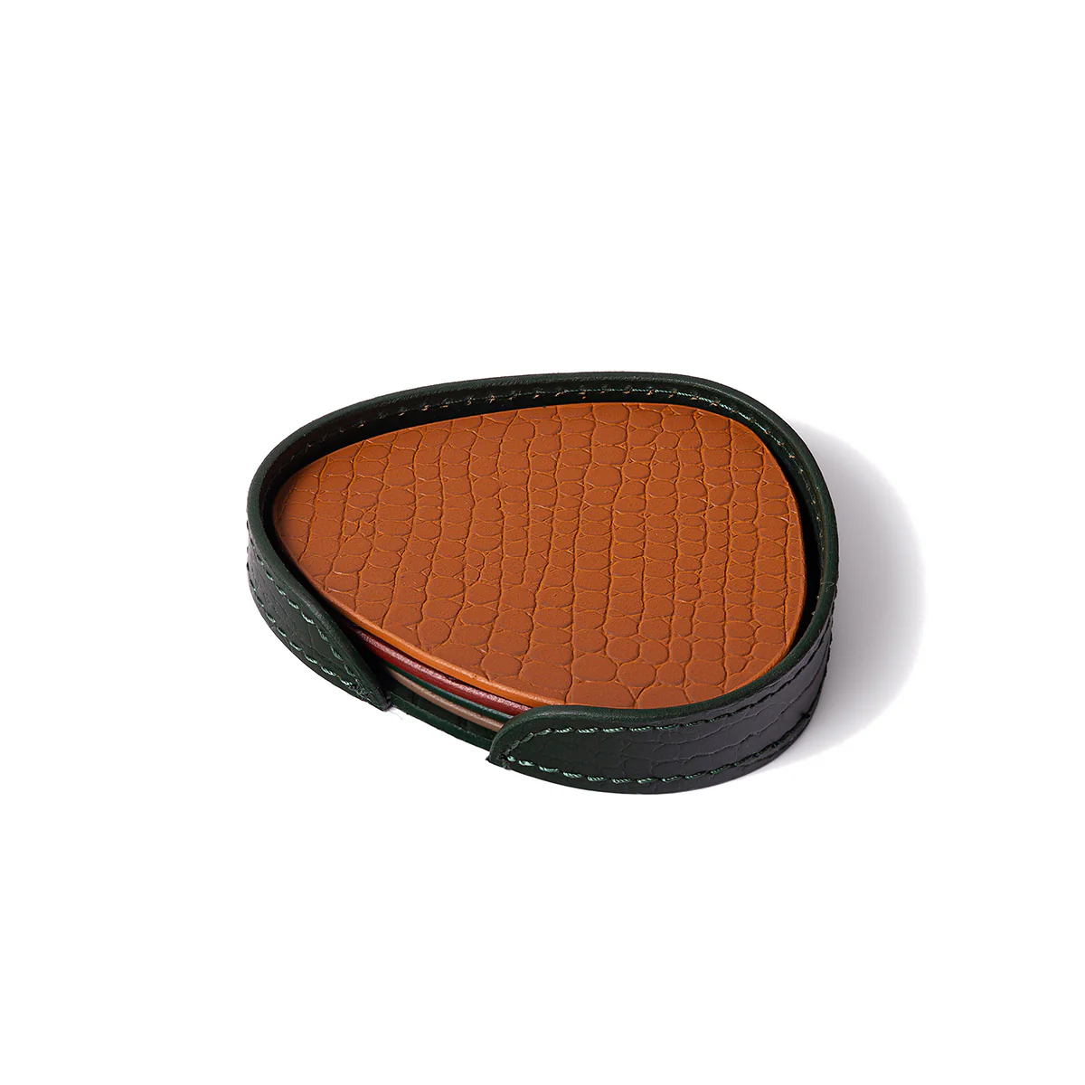 Sterling Coasters Set Abstract Shape Multicolor Green - Image 3
