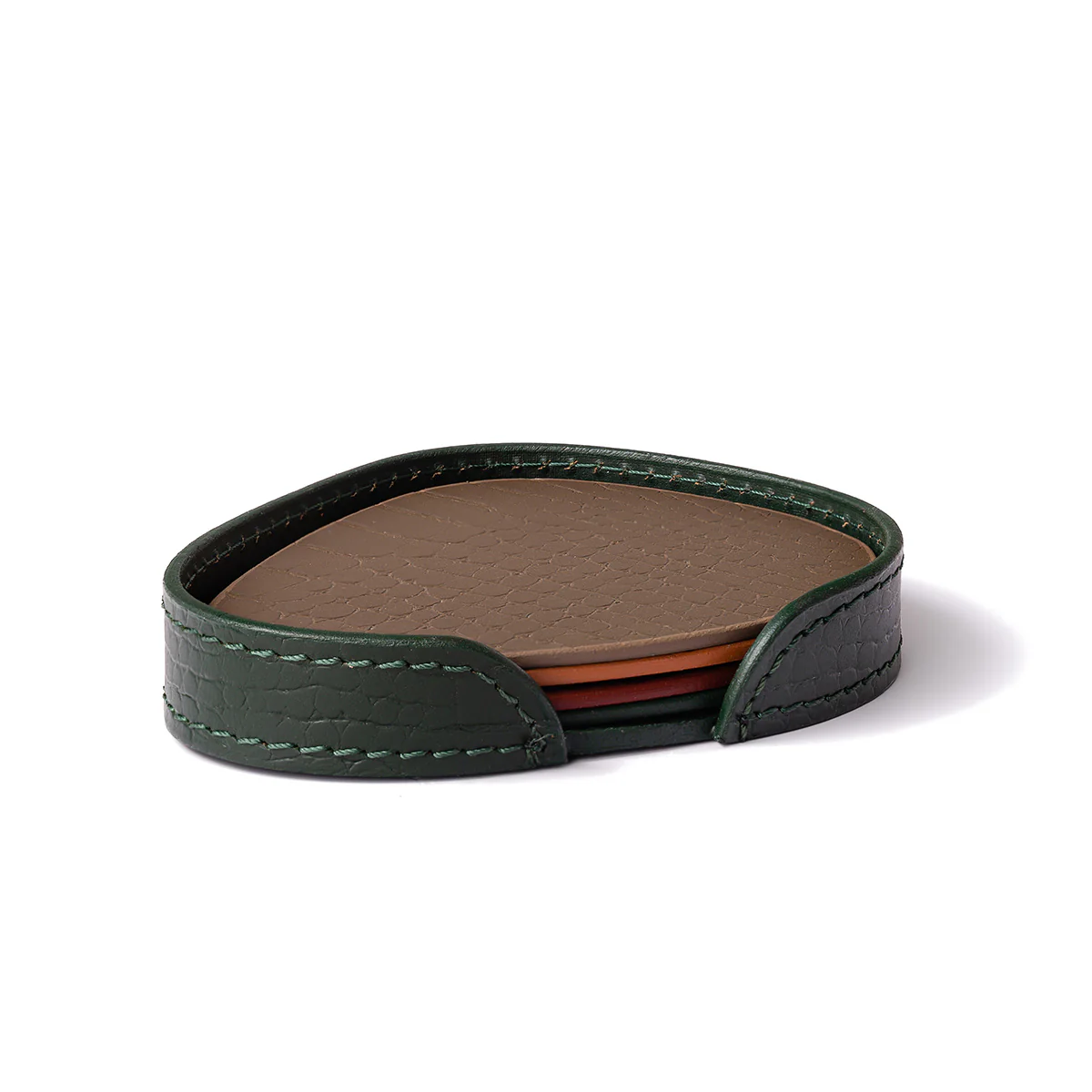 Sterling Coasters Set Abstract Shape Multicolor Green - Image 4