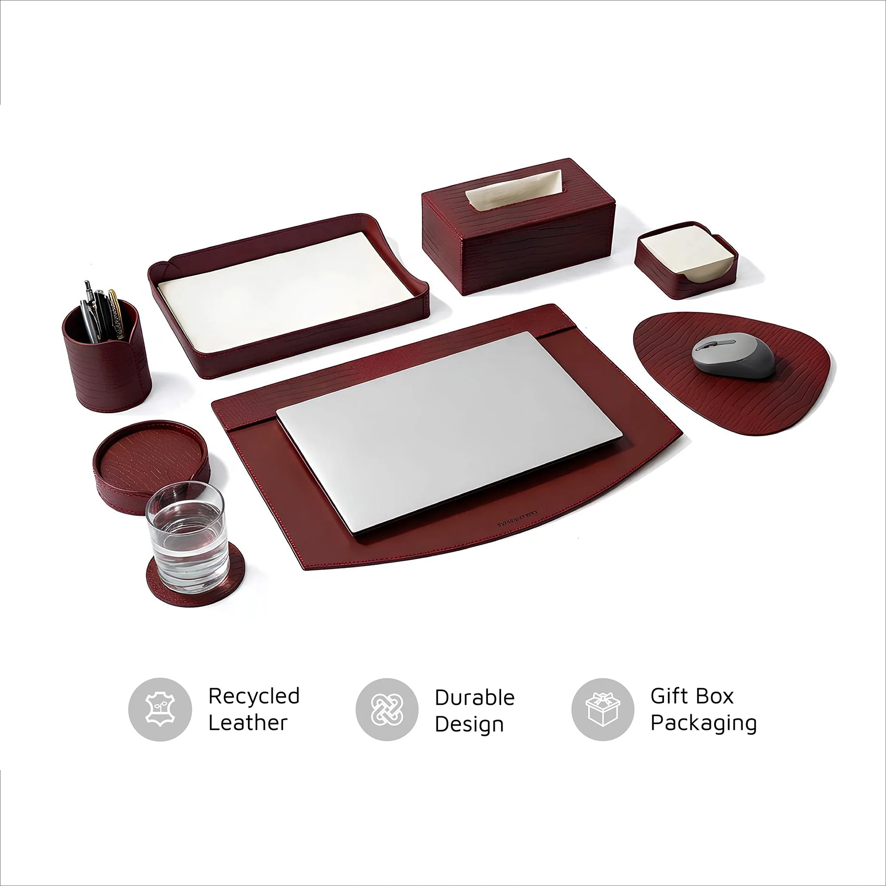 Sterling Desktop Set Maroon - Image 2