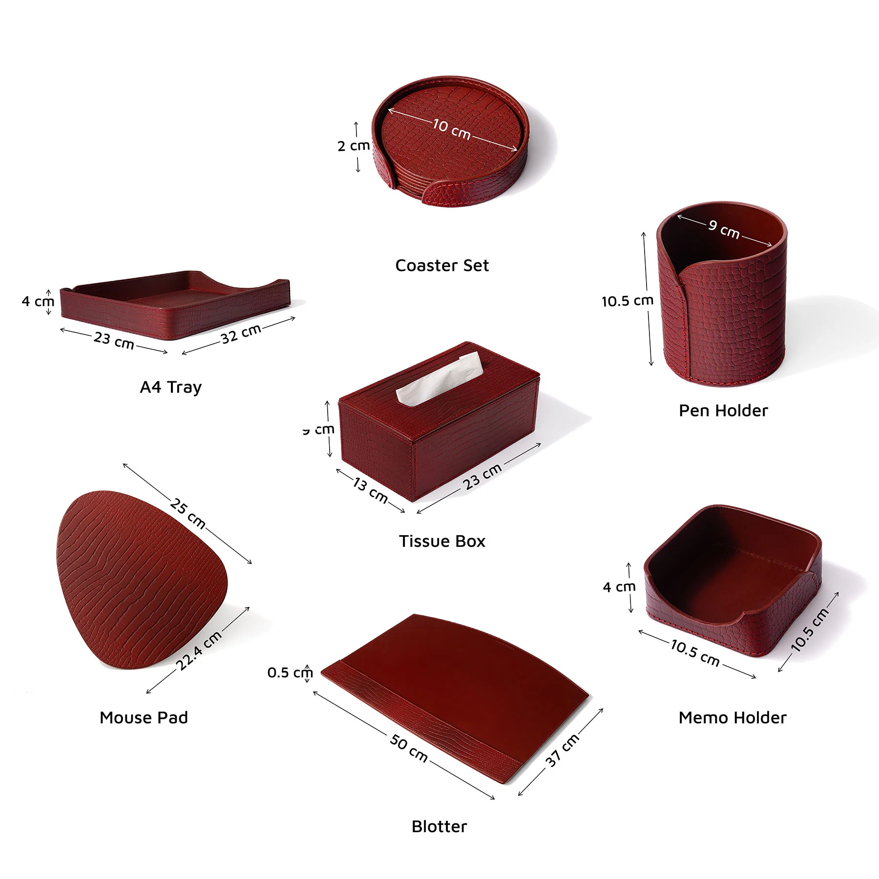 Sterling Desktop Set Maroon - Image 4