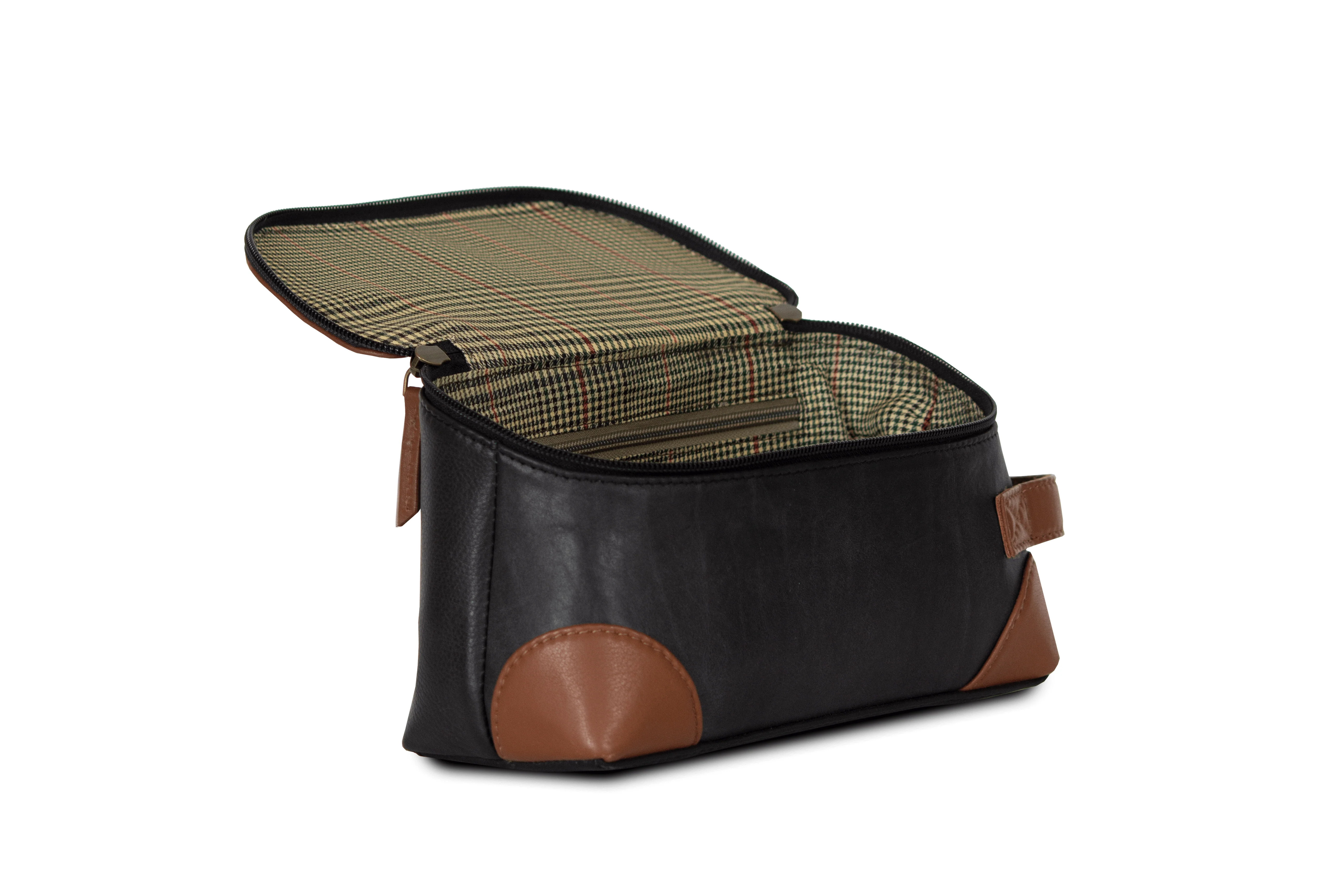Travel Kit Leather Black & Brown - Image 3