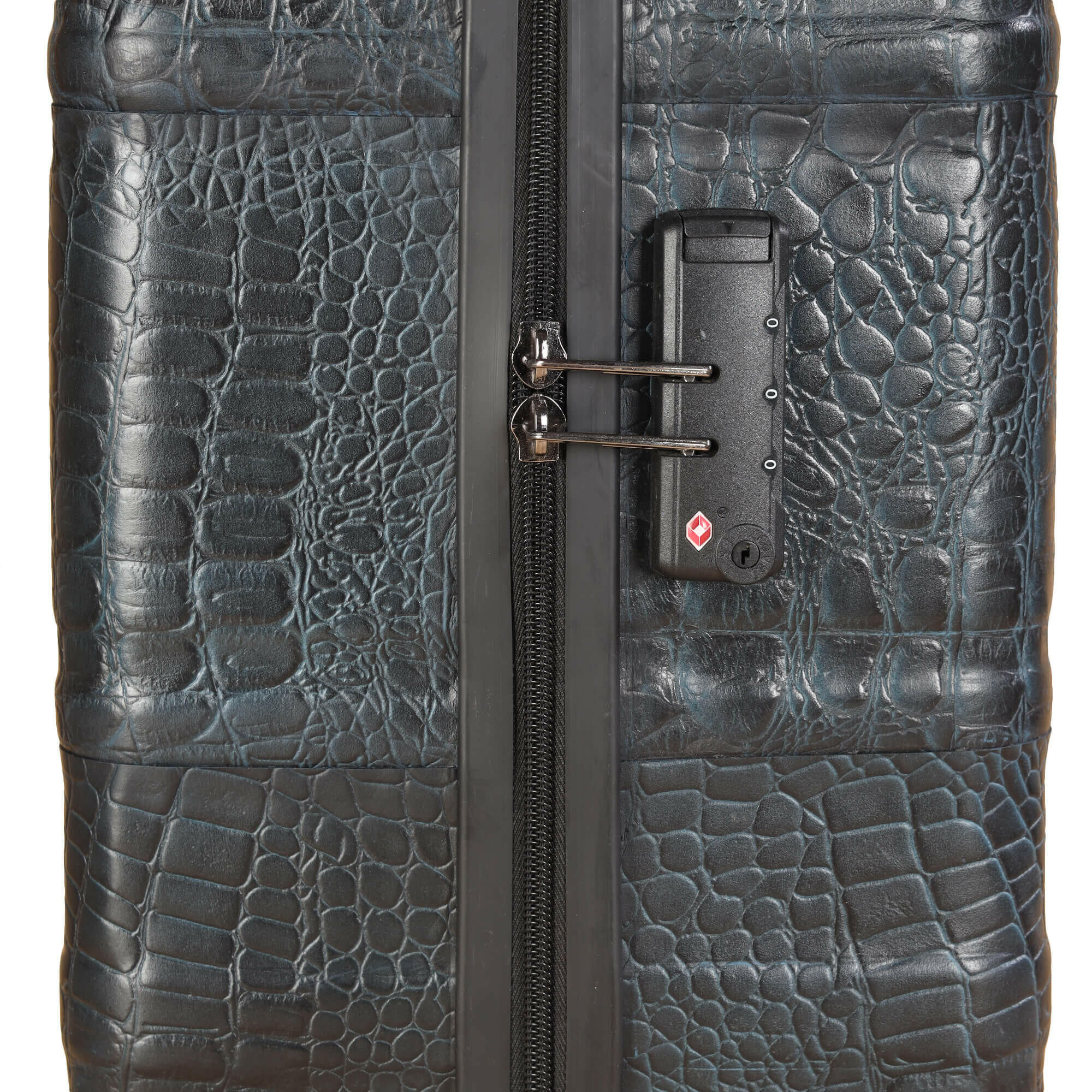 Trolley Bag Premium Quality Genuine Croco Leather Blue - Image 7