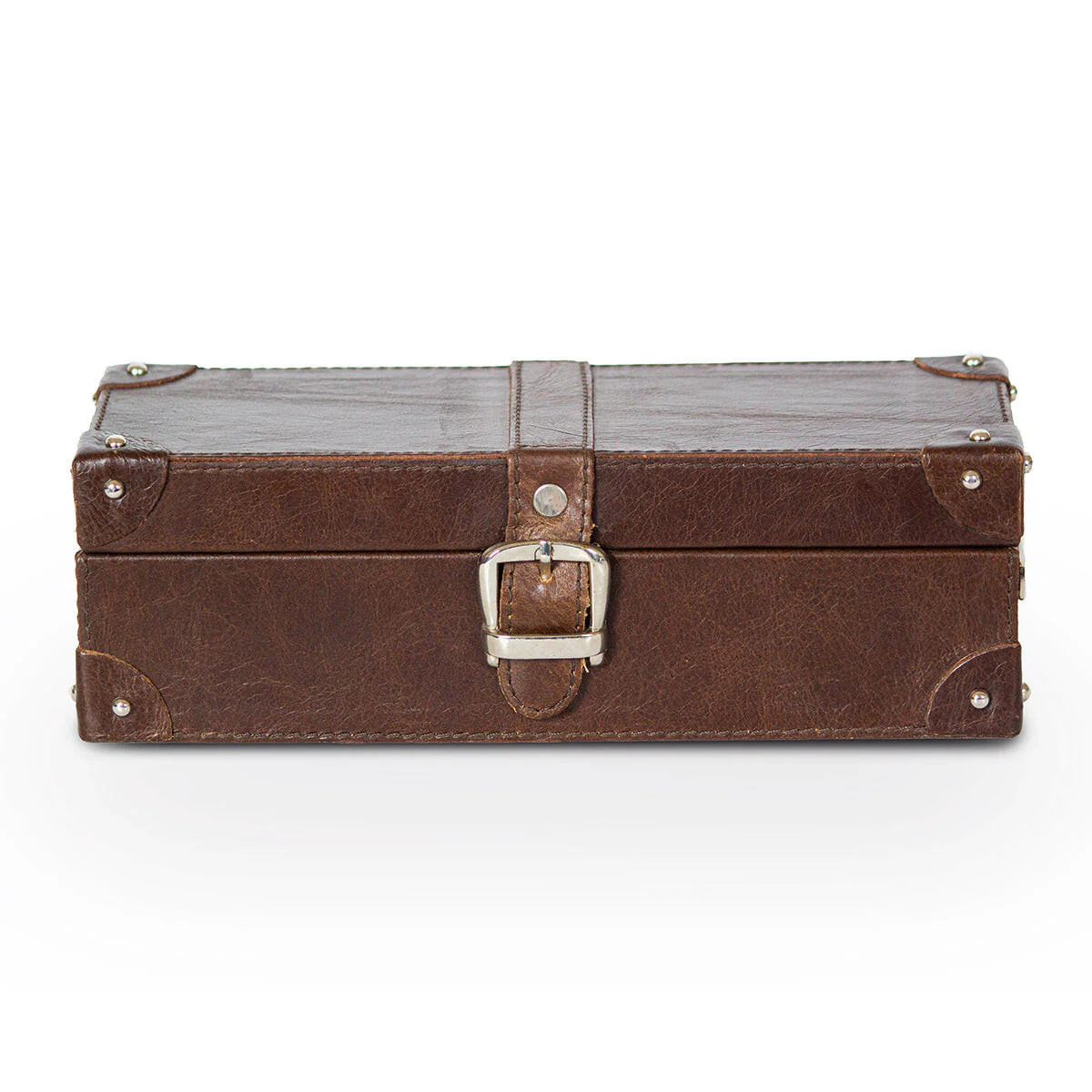 Watch Box of 4 Waxy Leather - Brown - Image 4