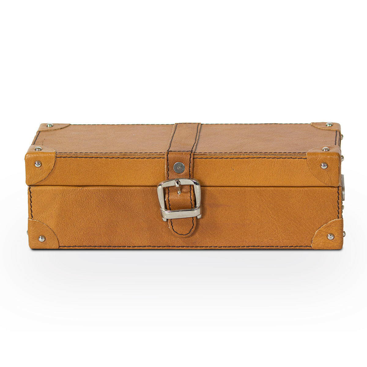 Watch Box of 4 Waxy Leather - Tan - Image 5