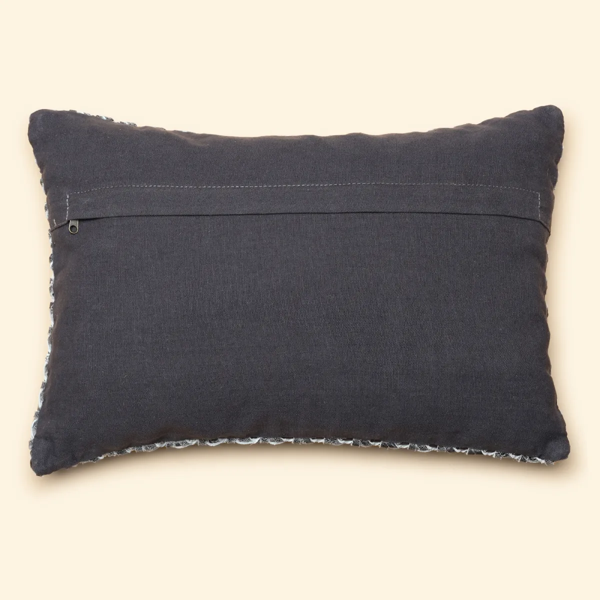 Weave Texture Leather Cushion-Grey - Image 3